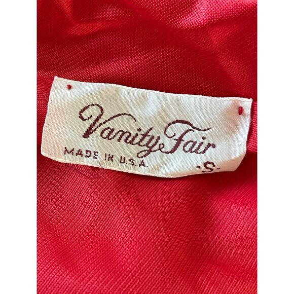 VIntage Vanity Fair Night Gown and Robe Set Red Small - Picture 9 of 12